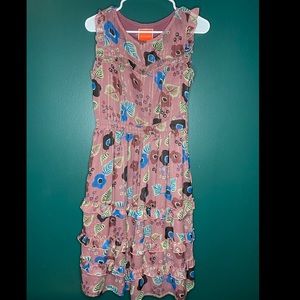 ModCloth Floral Ruffle Midi Dress